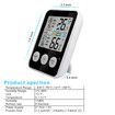 Black Magnetic High Precision Temperature & Humidity Meter Same-Screen Display Memory Function Sound & Light Alarm