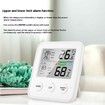 Black Magnetic High Precision Temperature & Humidity Meter Same-Screen Display Memory Function Sound & Light Alarm