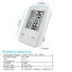 White Magnetic High Precision Temperature & Humidity Meter Same-Screen Display Memory Function Sound & Light Alarm