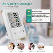 White Magnetic High Precision Temperature & Humidity Meter Same-Screen Display Memory Function Sound & Light Alarm