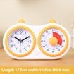 Yellow Dual Screen Visual Timer Alarm Clock Multi-Function Time Manager for Kids Self-Discipline Suitable for Primary & Secondary Students