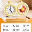 Yellow Dual Screen Visual Timer Alarm Clock Multi-Function Time Manager for Kids Self-Discipline Suitable for Primary & Secondary Students
