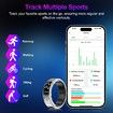 Smart Ring with Display Screen & Touch Button,Bluetooth Connection for Women Men,Fitness Tracker Sleep Monitoring Waterproof(Silver-8#)