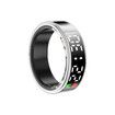Smart Ring with Display Screen & Touch Button,Bluetooth Connection for Women Men,Fitness Tracker Sleep Monitoring Waterproof(Silver-8#)
