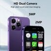 Mini Phone 4G Mini Smartphone 3.0In Touch Screen Compact Mobile Phone,2000mAh Battery Cell Phone with Dual SIM Quad Core Face ID GPS 2GB+16GB Purple