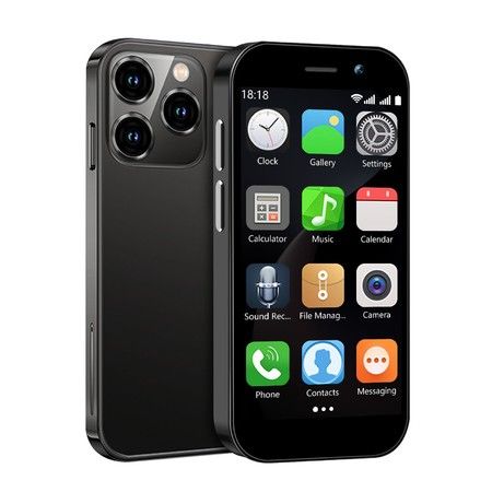 Mini Phone 4G Mini Smartphone 3.0In Touch Screen Compact Mobile Phone,2000mAh Battery Cell Phone with Dual SIM Quad Core Face ID GPS 2GB+16GB Black