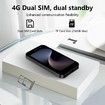 Mini Phone 4G Mini Smartphone 3.0In Touch Screen Compact Mobile Phone,2000mAh Battery Cell Phone with Dual SIM Quad Core Face ID GPS 2GB+16GB Black