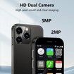 Mini Phone 4G Mini Smartphone 3.0In Touch Screen Compact Mobile Phone,2000mAh Battery Cell Phone with Dual SIM Quad Core Face ID GPS 2GB+16GB Black