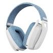 Wireless Gaming Headset with Flip Microphone for PC, PS4, PS5, 2.4GHz Wireless Bluetooth Headset Headphones with Mic for Laptop Computer,Blue and White