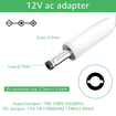 AC/DC 5.5*2.1mm 1.5M Line Length 12v1A Power Adapter Suitable for CCTV Security Cameras Desk Fan