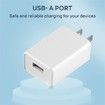5v2A USB Wall charger Universal Portable Travel Power Adapter Plug for Drones,TV Sound Bar,Fire TV Stick,Headphones,Ear Buds,MP3,MP4,White