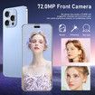 4G Android Smartphone 7.3inch Dual SIM Mobile Phone Unlocked 8GB+256GB With 72+108MP Camera Color Blue