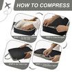 Set of 3 Compression Packing Cubes Super Thin and Sturdy Nylon Expandable Packing Organizer for Travel Accessories Luggage Suitcase (Red)