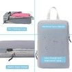 Set of 3 Compression Packing Cubes Super Thin and Sturdy Nylon Expandable Packing Organizer for Travel Accessories Luggage Suitcase (Gray)