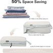 Set of 3 Compression Packing Cubes Super Thin and Sturdy Nylon Expandable Packing Organizer for Travel Accessories Luggage Suitcase (Beige)