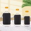 Set of 3 Compression Packing Cubes Super Thin and Sturdy Nylon Expandable Packing Organizer for Travel Accessories Luggage Suitcase (Black)