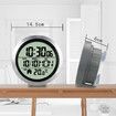 Digital Wall Clock for Bathroom,Indoor Wall Clock with Suction Cup,Plastic Frame,Flexible Choice to Hang or Stand Modern Wall Clock