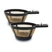 2Pcs Gold Reusable Single Serve Brew Replacement Coffee Basket Grounds Filter, Compatible with Hamilton 2 Way Brewer Coffee Maker Models