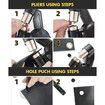 Grommet Tool Kit,3/8 inch Handheld Eyelet Kit Manual Grommet Press Machine with 500 pcs 10 mm Grommets