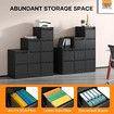 File Cabinet 3 Drawer Filing Organiser Steel Locker Cupboard Home Office Storage Furniture Unit for Letter Legal A4 F4 Documents Black 103x40x50cm