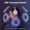 G06 Dual Wireless Gaming Headset with Microphone for PS5, PS4, PC, Low Latency Audio, 40-Hour of Playtime, 50mm Drivers (Pink)