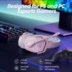 G06 Dual Wireless Gaming Headset with Microphone for PS5, PS4, PC, Low Latency Audio, 40-Hour of Playtime, 50mm Drivers (Pink)