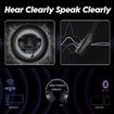 G06 Dual Wireless Gaming Headset with Microphone for PS5, PS4, PC, Low Latency Audio, 40-Hour of Playtime, 50mm Drivers (Black-Purple)