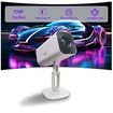 Mini 4K Portable Projector,180 Adjustable,Wi-Fi,USB Power Mode For Indoor Outdoor Movie,Game,Camping,Office Use Color White