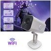 Mini 4K Portable Projector,180 Adjustable,Wi-Fi,USB Power Mode For Indoor Outdoor Movie,Game,Camping,Office Use Color White