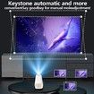 Mini 4K Portable Projector,180 Adjustable,Wi-Fi,USB Power Mode For Indoor Outdoor Movie,Game,Camping,Office Use Color White