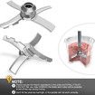 Replacement Paddle Blade Compatible with Ninja Creami NC300 Series Ice Cream Makers, Mixing Blade Paddle Replacement for Ninja NC299AMZ
