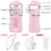 Portable Nebulizer with 3 Adjustable Speed, for Teens and Kids, Rechargeable Handheld Nebulizer for Breathing (Full Pink)