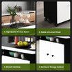 Folding Dining Table with Wheels Extendable Outdoor Furniture Breakfast Room Dinner Kitchen Bar Camp Picnic Desk 2 Storage Cabinets Wood