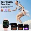 Smart Watch,1.91In Smartwatch for Men Women,110+ Sport Modes,Fitness Activity Tracker with Pedometer/Sleep Monitor/IP68 Waterproof,for Android iOS Pink