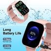 Smart Watch,1.91In Smartwatch for Men Women,110+ Sport Modes,Fitness Activity Tracker with Pedometer/Sleep Monitor/IP68 Waterproof,for Android iOS Pink