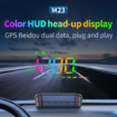 Car HUD Head Up Display USB Power Supply Windshield Projector Overspeed Warning System Windshield Projection Speedometer