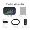 Car HUD Head Up Display USB Power Supply Windshield Projector Overspeed Warning System Windshield Projection Speedometer