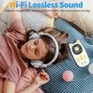 64GB Music MP3 Player for Kids, Cute Bunny Kids Music MP3 Player with Bluetooth, MP3 and MP4 Players with Speaker, Yellow