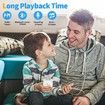 64GB Music MP3 Player for Kids, Cute Bunny Kids Music MP3 Player with Bluetooth, MP3 and MP4 Players with Speaker, Yellow