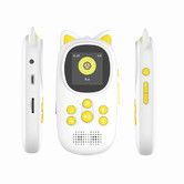 64GB Music MP3 Player for Kids, Cute Bunny Kids Music MP3 Player with Bluetooth, MP3 and MP4 Players with Speaker, Yellow