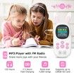 64GB Music MP3 Player for Kids, Cute Bunny Kids Music MP3 Player with Bluetooth, MP3 and MP4 Players with Speaker, Pink