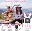 64GB Music MP3 Player for Kids, Cute Bunny Kids Music MP3 Player with Bluetooth, MP3 and MP4 Players with Speaker, Pink