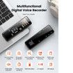 32GB Digital Voice Activated Recorder with Playback, 7000Hrs Dual Recording Mode Voice Recorder, Audio Recorder Device with Wireless Microphone