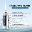 Portable Water Flosser, Recargable and Portable Oral Irrigator, 6 Dental Care Modes, 4 Nozzles, Great Plaque Remover for Teeth (White)