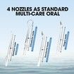Portable Water Flosser, Recargable and Portable Oral Irrigator, 6 Dental Care Modes, 4 Nozzles, Great Plaque Remover for Teeth (White)