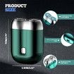 Mini Dual Head Electric Shaver, Mini Portable Razor, Washable Double Head Razor for Home, Car, Travel (Green)
