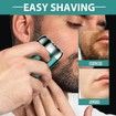 Mini Dual Head Electric Shaver, Mini Portable Razor, Washable Double Head Razor for Home, Car, Travel (Green)