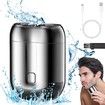 Mini Dual Head Electric Shaver, Mini Portable Razor, Washable Double Head Razor for Home, Car, Travel (Silver)