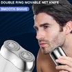 Mini Dual Head Electric Shaver, Mini Portable Razor, Washable Double Head Razor for Home, Car, Travel (Silver)