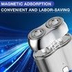 Mini Dual Head Electric Shaver, Mini Portable Razor, Washable Double Head Razor for Home, Car, Travel (Silver)